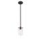 Z-Lite Delaney 1 Light Mini Pendant, Matte Black & Clear 471MP-MB - alternate 5